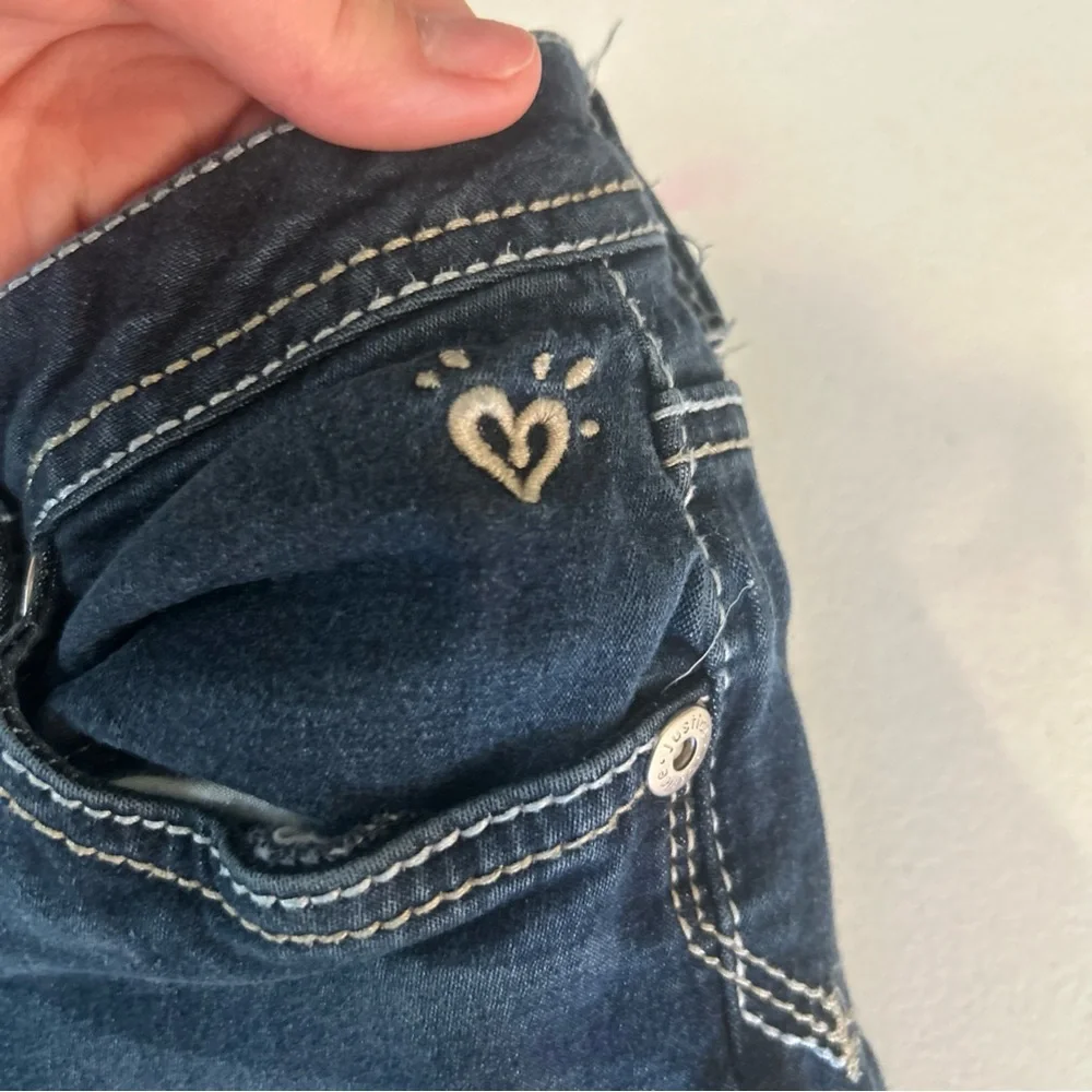 Justice Jeans‎ Kids Simply Low Y2K Skinny Jeans Western Cowgirl Size 12S Girls